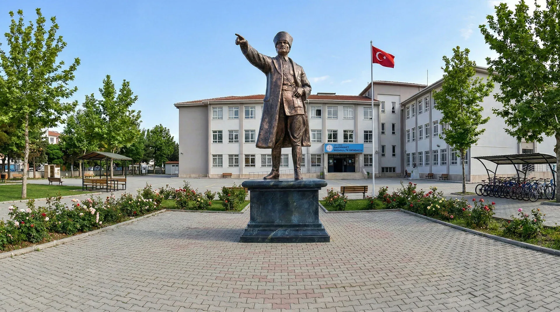 Kalpaklı Atatürk Heykeli - 230 cm